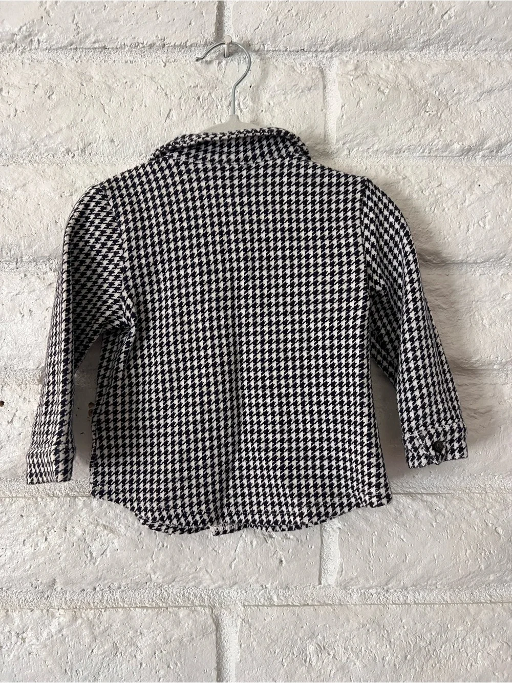 Janie and Jack Black and White Houndstooth Toddler Set